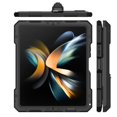 thumbnail image 2 of Compatible with Samsung Galaxy Z Fold 4 Case with Metal Bumper Premium Rugged Heavy Duty Shockproof Protective, S Pen Holder, Hinge Protection, Screen Protector, Stand Cover, Black, 2 of 7