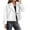 White, variant on Kaemgyyd Cropped Jackets for Women Casual Long Sleeve Button Winter Coats Trendy Notched Lapel Wool Blend Fall Outwear