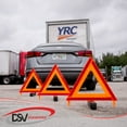 thumbnail image 5 of DSV Standard Warning Triangles, Safety Triangles DOT Approved, Plastic, 3 Pack, Reflective Triangles with Heavy Base, 5 of 6