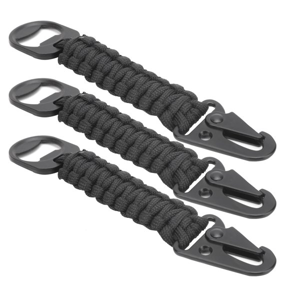 Tebru Paracord Keychain, Paracord Carabiner, Corrosion Resistance Lightweight Convenient For Camping Barbecue