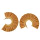 thumbnail image 3 of 1 pendientes con diseño de C geométrico borla, accesorio bohemio marrón Hugo C Hoop Tassel Earrings, 3 of 10