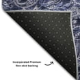thumbnail image 5 of Addison Rugs Mayfield Premium Machine Washable Transitional Swirl Navy Round Rug, 8' x 8', 5 of 5