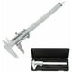 thumbnail image 1 of Calibrador a vernier, calibrador a vernier analógico de acero inoxidable de 150 mm / 0,02 mm, herramienta micrométrica de alta precisión con medición de profundidad, profesional para interiores y exteriores, 1 of 5