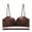 Coffee, variant on Plus Women Bra Front Buckle Thin Bra Non-slip Upper Support Big Chest Show Small Invisible Bra Wedding Party Special Glossy Underwear White 80A(80A)