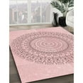 thumbnail image 3 of Ahgly Company Machine Washable Indoor Rectangle Transitional Pink Bubble Gum Pink Area Rugs, 7' x 9', 3 of 7