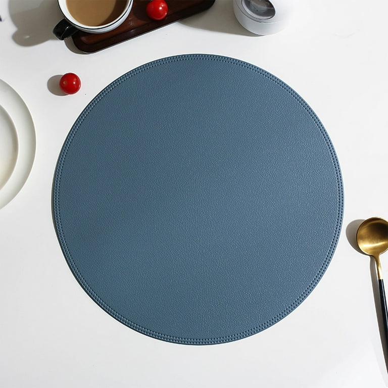 Anzalone Leather/Faux Leather Round Placemat