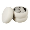 thumbnail image 4 of Mainstays Boucle Cloud Storage Ottoman, Cream, 4 of 6