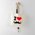thumbnail image 5 of CafePress - I Love Mustache Tote Bag - Unisex Canvas Tote Bag, Beige, 1-Piece, 5 of 7