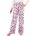thumbnail image 1 of Pantalones largos para niños, pantalones casuales holgados para estar en casa, pantalones para dormir, pantalones holgados de pierna ancha para niños y niñas, pantalones de poliéster para niños, 1 of 5