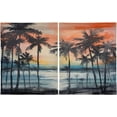 thumbnail image 2 of GZHJMY 36 Inch Length Kitchen Curtains Palm Tree 2 Panels Half Window Sheer Curtains Rod Pocket Farmhouse Short Drapes for Bathroom Cafe Basement Home Decor, 2 of 7
