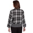 thumbnail image 2 of Alfred Dunner Womens  Spliced Plaid Boucle Jacket, 2 of 6