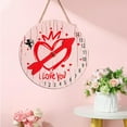 thumbnail image 2 of Valentine's Day Love Pink Welcome Door Sign 7.87x7.87 Red Love Heart Decorations Door Hanger Rustic Wooden Hanging Wall Plaque Sign Happy Valentines Day Wreath for Front Door Porch Housewarming Gifts, 2 of 7