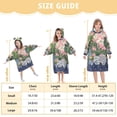 thumbnail image 4 of FORMRS Wearable Blanket Hoodie with Sleeves for Kids Cozy Flannel Sweatshirt, Floral Vase, 4 of 7