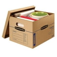 thumbnail image 2 of Bankers Box SmoothMove Classic Small Moving Boxes, 15l x 12w x 10h, Kraft/Blue, 10/Carton, 2 of 8