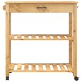 thumbnail image 3 of vidaXL Kitchen Trolley MONZA 84x40x90 cm Solid Wood Pine, 3 of 5