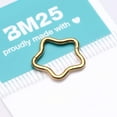 thumbnail image 4 of Implant Grade Titanium Golden Star Basic Geometric Clicker Hoop Ring, 4 of 4