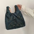 thumbnail image 1 of Women's Corduroy Handbag, Simple Striped Shoulder Bag For Work & Shopping, Large Capacity Purse, 1 of 5