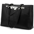thumbnail image 2 of Laptop Tote Bag for Women 15.6 Inch Waterproof Leather Computer Bags Business Office Work Briefcase Black, 2 of 2