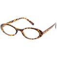 thumbnail image 2 of Womens Small Oval Glasses Slim Arms Clear Lens 48mm (Tortoise / Clear), 2 of 4