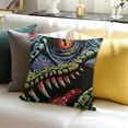 thumbnail image 3 of FCXZI Dinosaur Teeth Red Eye Throw Pillow Cover for Home Sofa Couch 18x18in, 3 of 5