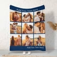 thumbnail image 3 of Custom Photo Collage Blanket for Family, Customized Bed Blanket with 10 Pictures & Text for Best Friends Kids Personalized Your Own Photos on Throw Blanket for Birthday Memorial Gifts, 3 of 6