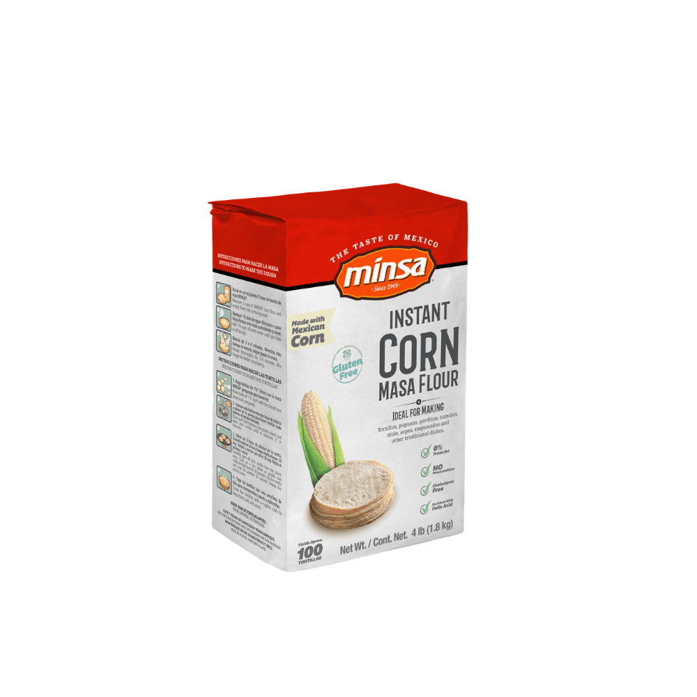 MINSA INSTANT CORN FLOUR/ HARINA DE MAIZ NIXTAMALIZADO /4LBS (3 PACK