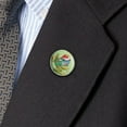 thumbnail image 3 of Santa Hat Rainforest Christmas Tree Frog Metal 1.1" Tie Tack Hat Lapel Pin Pinback, 3 of 5