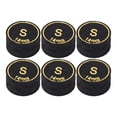 thumbnail image 2 of Pool Cue Tips Professional Multi Layers Billiard Pool Cue Tips Replacement for Pool Cues and Snooker 14mm Black 6pcs, 2 of 7