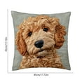 thumbnail image 3 of YiJuHui 1pcs Faux Embroidery Pet Pillow Cover Decorative Throw Pillow Case with Raised Animal Designs, Soft Polyester Cushion Cover for Sofa Living Room Bedroom Home Decor Accent 45*45cm, 3 of 6