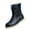 Black, variant on EKVAHL Women's Mid Calf Winter Boots, Non‑Slip Faux Leather Tennis Shoes, Faux Fur Lined Orthopedic Walking Booties For Cold Weather Black