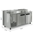 thumbnail image 5 of 71 in. Two Door Commercial Pizza Prep Refrigerator in Stainless-Steel (KM-RPPS-2DSS), 5 of 10
