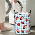 thumbnail image 6 of Uemuo Flowers and Lady Bugs Pattern Circular Laundry Hamper Basket with handles,Collapsible laundry basket,Large capacity laundry hamper,Laundry Organizer-Small, 6 of 8