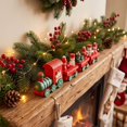 thumbnail image 6 of Christmas Wooden Train Set, Four-Section Mini Train Set Christmas Decorations, Christmas Toys Under Xmas Tree for Party Favor Home Decor, 6 of 6