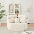 thumbnail image 2 of Leumius 53" Single Sofa,Oversized Modular Sofa Lounge Chair with Stylish Envelop Sesign Pillow,Pentagonal Sofa Boneless Couch for Living Room,Beige Corduroy, 2 of 15