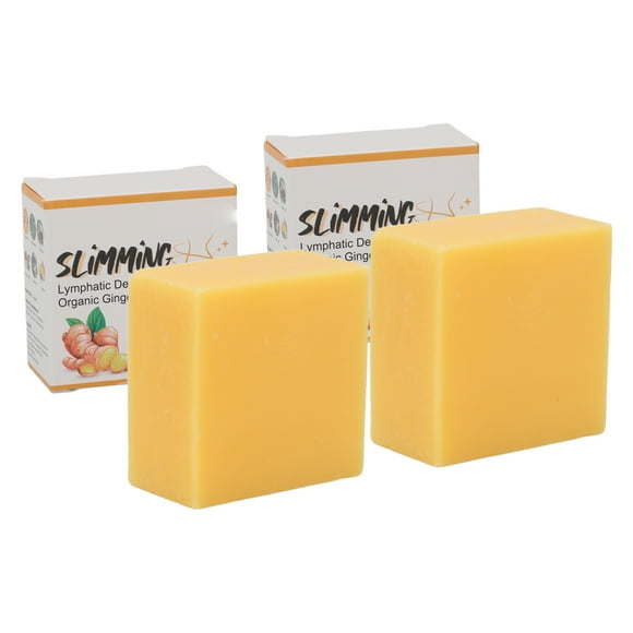2pcs Ginger Soap 100g Organic Mild Turmeric Ginger Soap for Skin Tighten Body Shaping