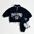 thumbnail image 2 of Gubotare Winter Clothing Set for Girls Outfit Toddler Baby Girl Boy Long Sleeve Sweatshirt Pants Clothes Fall Winter Size 6 12 Months (Dark Blue,6-12 Months), 2 of 4