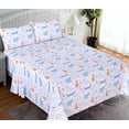 thumbnail image 3 of RUVANTI 100% Cotton Sheets – Queen Size Percale Bedding, Cooling & Breathable Floral Design, Durable with a Crisp, Soft & Comfortable Feel, 16" Deep Pocket, 4-Piece Set, Puppy Me, 3 of 7