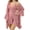 Pink, variant on Aivtalk Nightgowns for Women 2 Piece Pajamas Sets Mesh Lace Cami Nightshirt with Kimono Robes Set Chemise Nightwear V Neck Babydoll Lounge Dress Pink XL