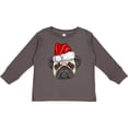 thumbnail image 3 of Inktastic Christmas Pug Dog Santa Boys or Girls Long Sleeve Toddler T-Shirt, 3 of 5