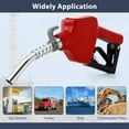 thumbnail image 4 of Yesurprise Automatic Fuel Nozzle 3/4" NPT Inlet Thread & 13/16" Spout 16 GPM Max Flow Rate Auto Shut Off Aluminum & PVC Gas Pump Handle with 360° Swivel for Gasoline Diesel Kerosene Refillin, 4 of 8