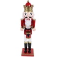 thumbnail image 2 of Gymnture christmas Wooden Nutcracker Soldier Ornament 25cm Christmas Traditional Toy Red Drum, 2 of 11
