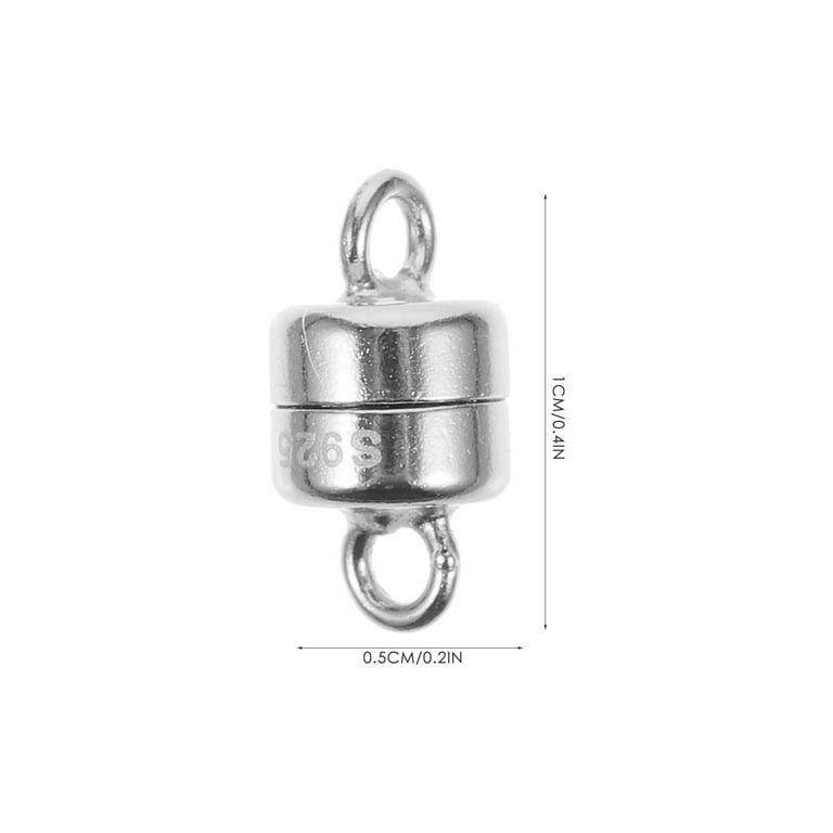 NOLITOY 3pcs Bracelet Stainless Steel Key Ring Extender Pendant Steel Chain  Layering Necklace Clasp Magnetic Buckle Necklace Clasp Lock Charm Necklace