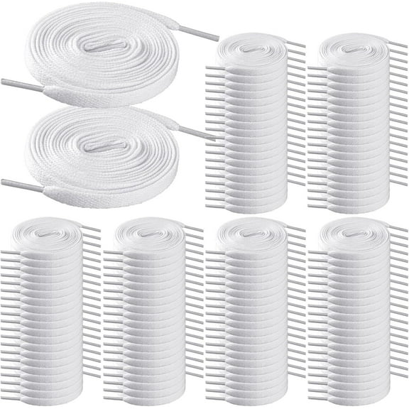 Lsupdaol 20 Pairs Flat Shoe Laces Bulk 47'' Long 5/16" Wide Athletic Shoe Laces Strings for Sneakers Running Replacement Boot