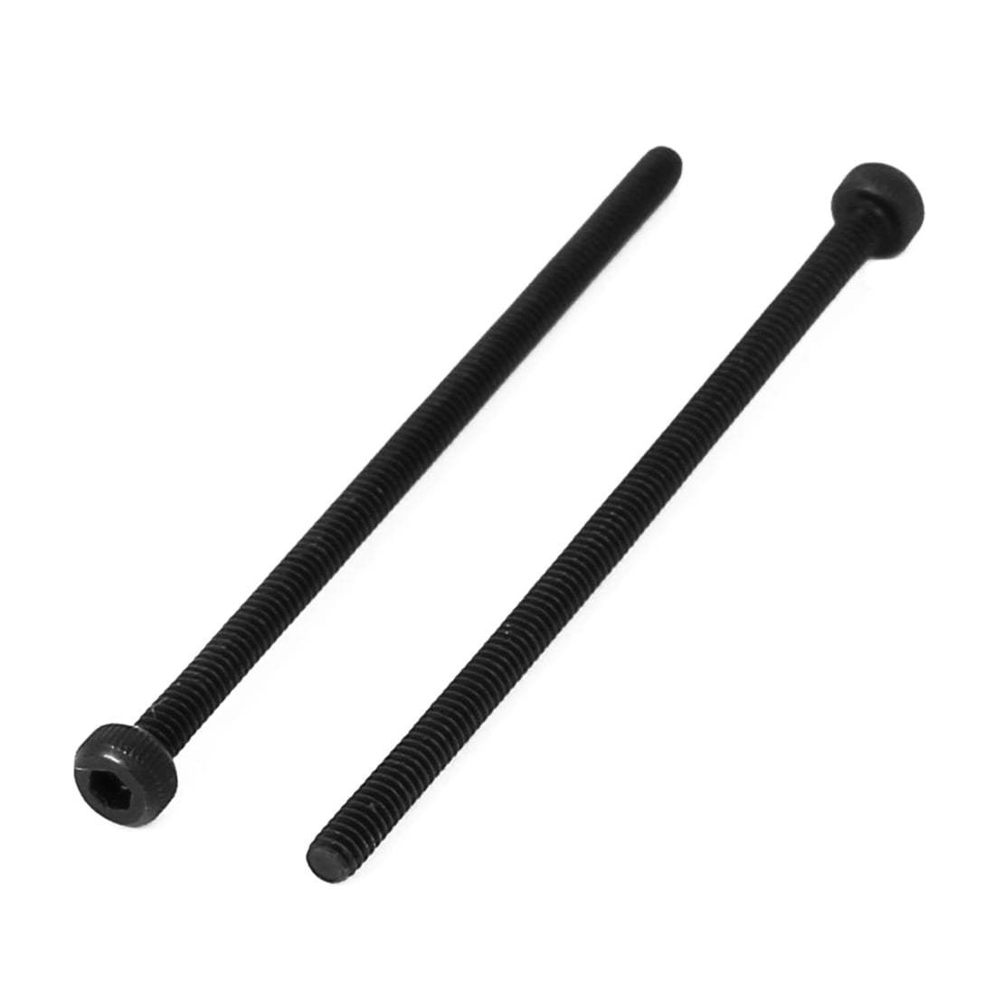 M2x40mm Alloy Steel Hex Socket Head Knurled Cap Screw Bolt Black 50pcs