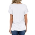 thumbnail image 5 of Scyoekwg Woman Comfy Clothes Clearance Solid Color Tee V-Neck Summer Tops Short Sleeve Tunic Tops Casual Loose Fit Trendy Tops White S, 5 of 7