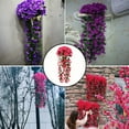 thumbnail image 7 of Artificial Wisteria Flower Vine Bushy Purple-color Red Reusable Indoor Outdoor Wedding Party Living Room Wall Hanging Garland Home Decoration, 7 of 7