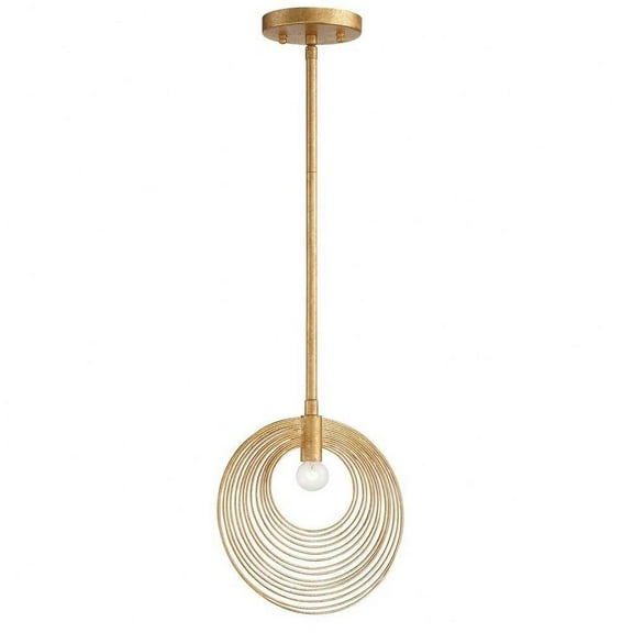 1 Light Pendant in Classic Style 10 inches Wide By 11 inches High-Renaissance Gold Finish Bailey Street Home 49-Bel-4444178