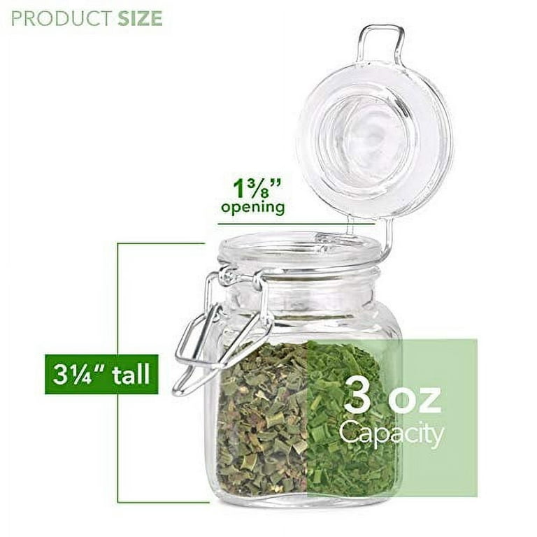 Small Spice Jars Glass Jars Airtight Lids 4 oz And Leak Proof