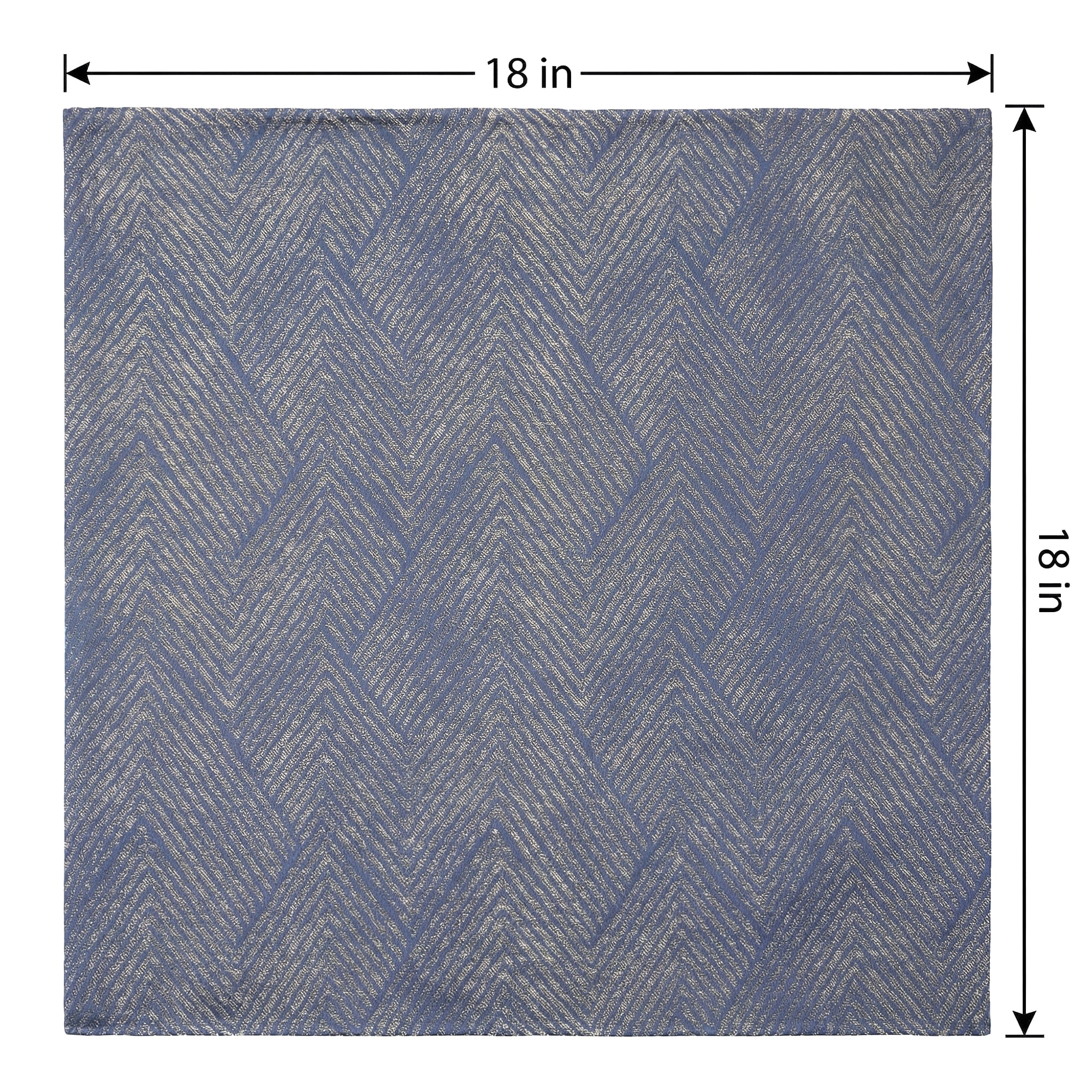Unique Bargains 6 Pack Cotton Washable Reusable Dinner Napkins for Events Blue 18"x18"