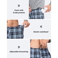 thumbnail image 7 of MoFiz Pjs Men's Pajama Sets Long Sleeve Top Checkered Pants Cozy Loungewear 2 Pieces, 7 of 7